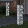 Vidaxl solar led pad licht 2 pcs wit koudgewalst staal