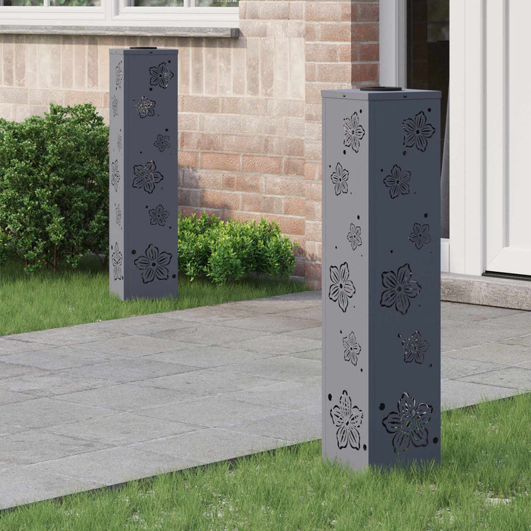 Vidaxl solar led pad licht 2 st warmwit 18 x 18 x 80 cm