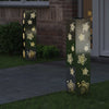 Vidaxl solar led pad licht 2 pcs zilver gegalvaniseerd staal