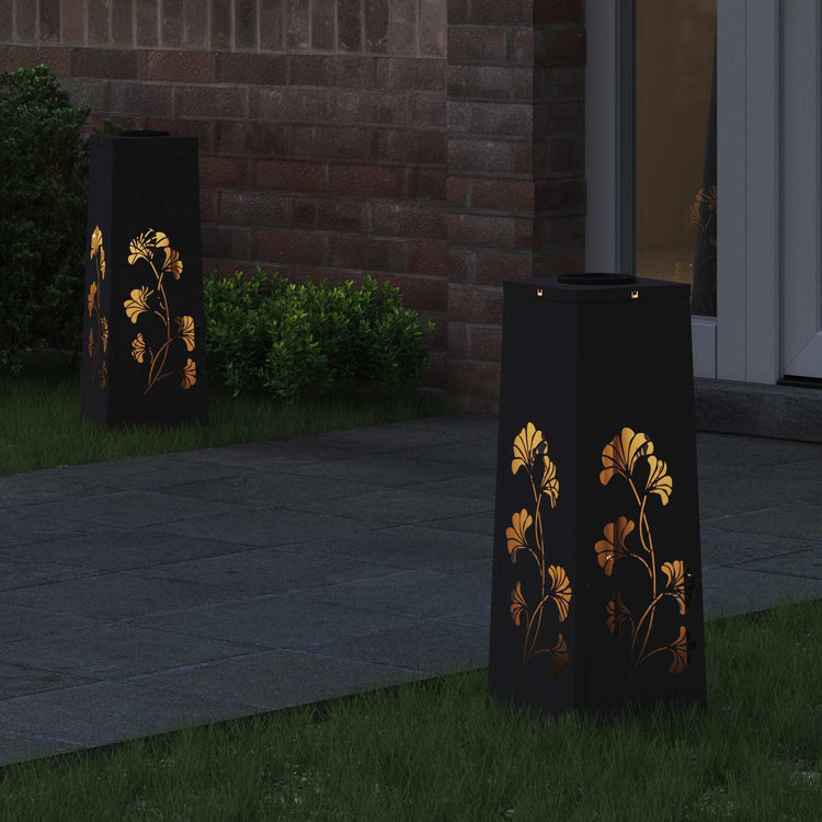 Vidaxl solar led pad licht 2 st warmwit 18 x 18 x 50 cm