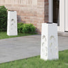 Vidaxl solar led pad licht 2 pcs wit koudgewalst staal