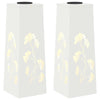 Vidaxl solar led pad licht 2 pcs wit koudgewalst staal
