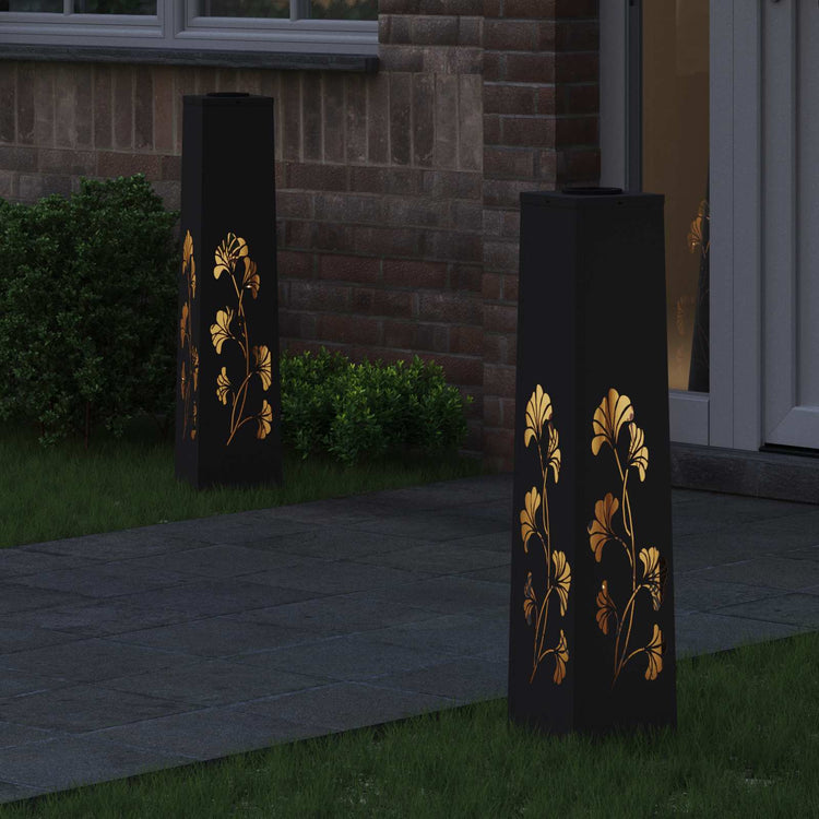 Vidaxl solar led pad licht 2 st warmwit 18 x 18 x 80 cm