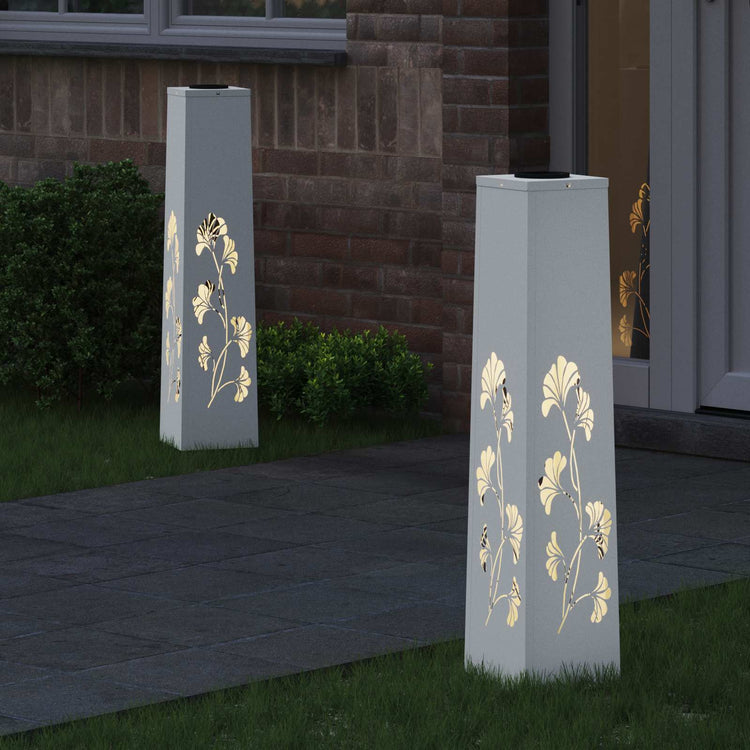 Vidaxl solar led pad licht 2 st warmwit 18 x 18 x 80 cm