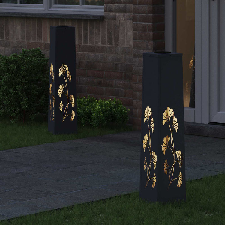 Vidaxl solar led pad licht 2 st warmwit 18 x 18 x 80 cm