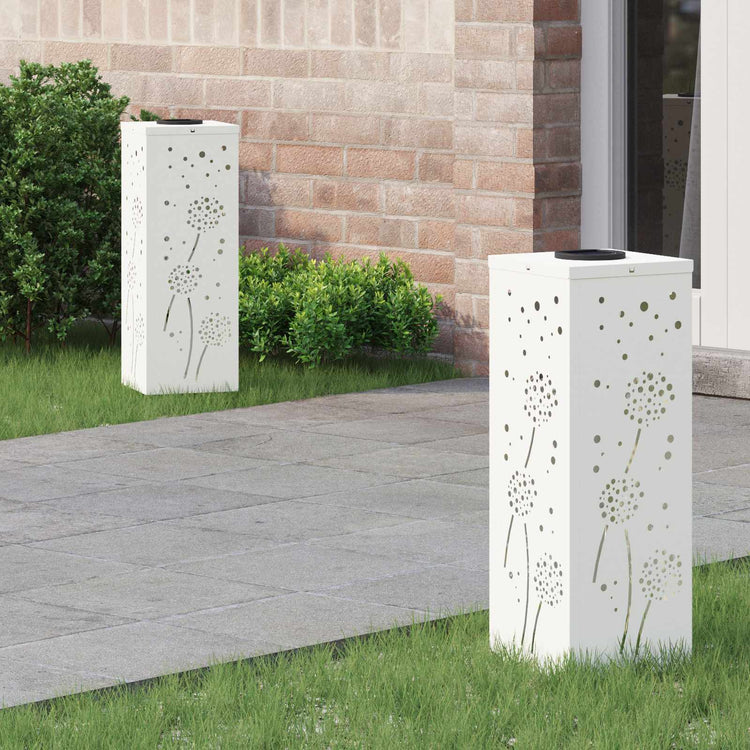 Vidaxl solar led pad licht 2 st warmwit 18 x 18 x 50 cm