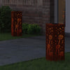 Vidaxl solar led pad licht 2 pcs roestig cortenstaal