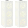 Vidaxl solar led pad licht 2 pcs wit koudgewalst staal