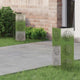 Vidaxl solar led pad licht 2 pcs zilver roestvrij staal