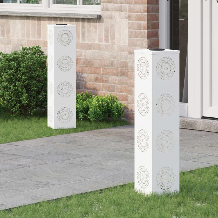Vidaxl solar led pad licht 2 st warmwit 18 x 18 x 80 cm