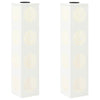 Vidaxl solar led pad licht 2 pcs wit koudgewalst staal
