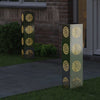 Vidaxl solar led pad licht 2 pcs zilver gegalvaniseerd staal