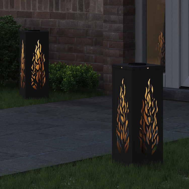 Vidaxl solar led pad licht 2 st warmwit 18 x 18 x 50 cm