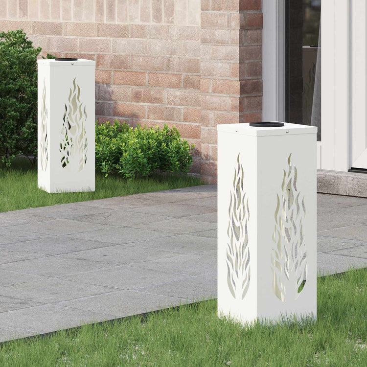Vidaxl solar led pad licht 2 st warmwit 18 x 18 x 50 cm