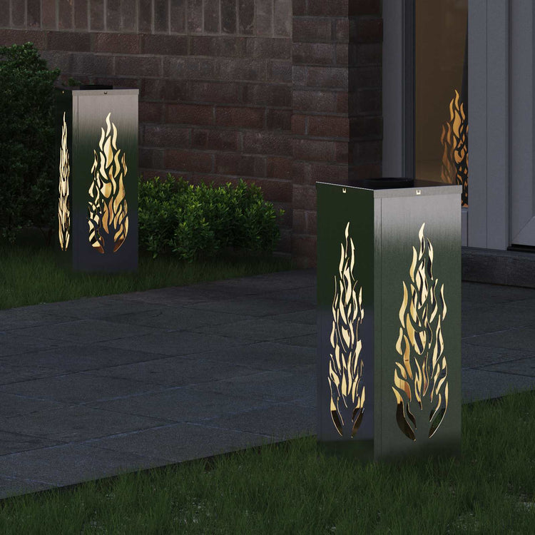 Vidaxl solar led pad licht 2 st warmwit 18 x 18 x 50 cm