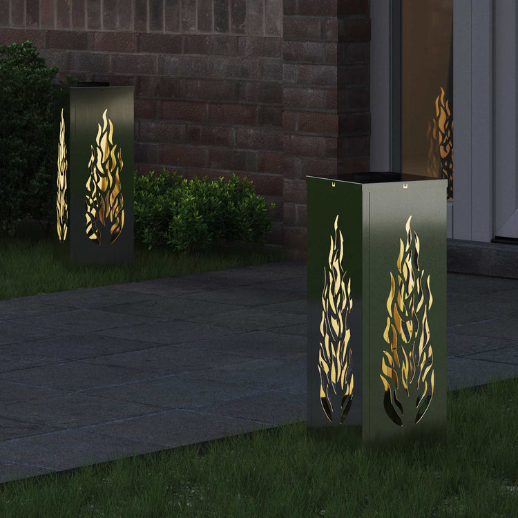 Vidaxl solar led pad licht 2 st warmwit 18 x 18 x 50 cm