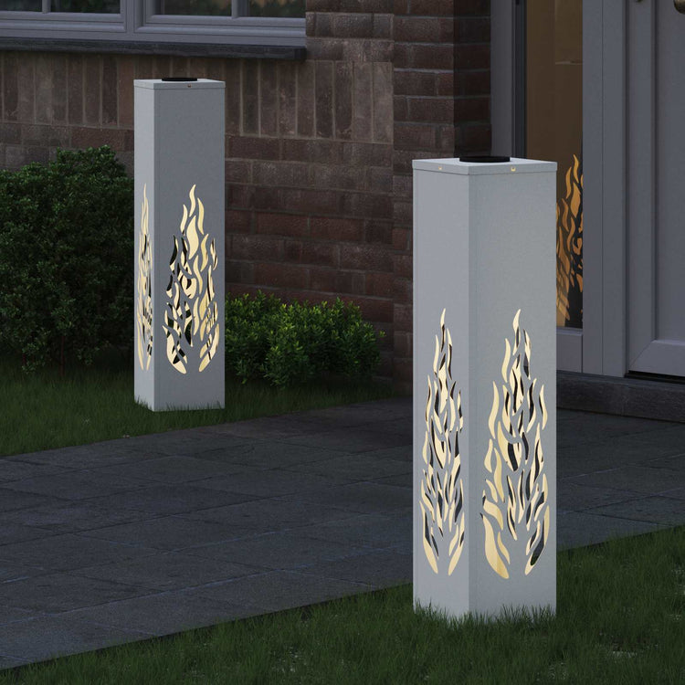 Vidaxl solar led pad licht 2 st warmwit 18 x 18 x 80 cm