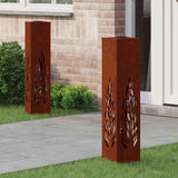 Vidaxl solar led pad licht 2 pcs roestig cortenstaal - afbeelding 1