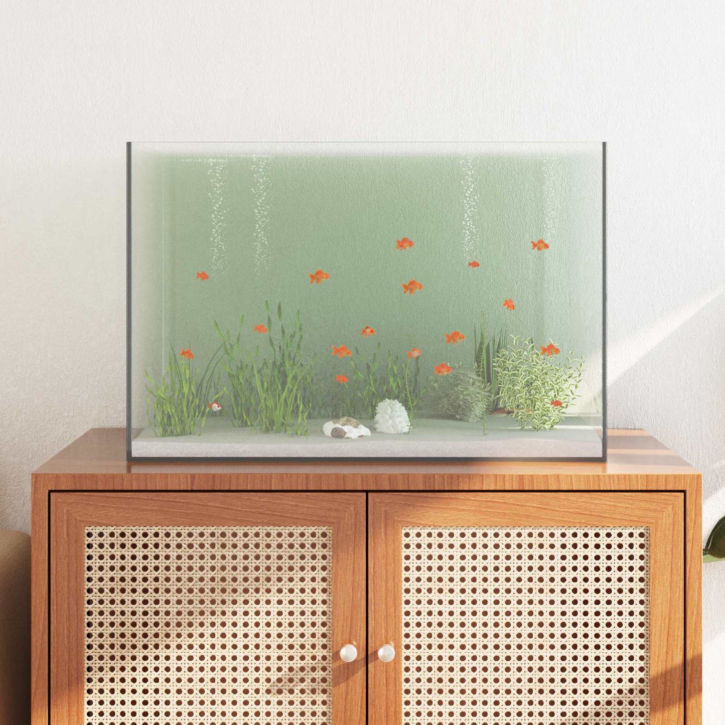 Vidaxl aquarium met opslag doorzichtig 60 x 35 x 40 cm glas