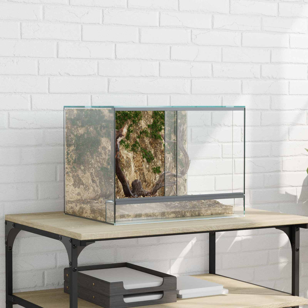 Vidaxl terrarium met opslag transparant 40 x 30 x 30 cm glas