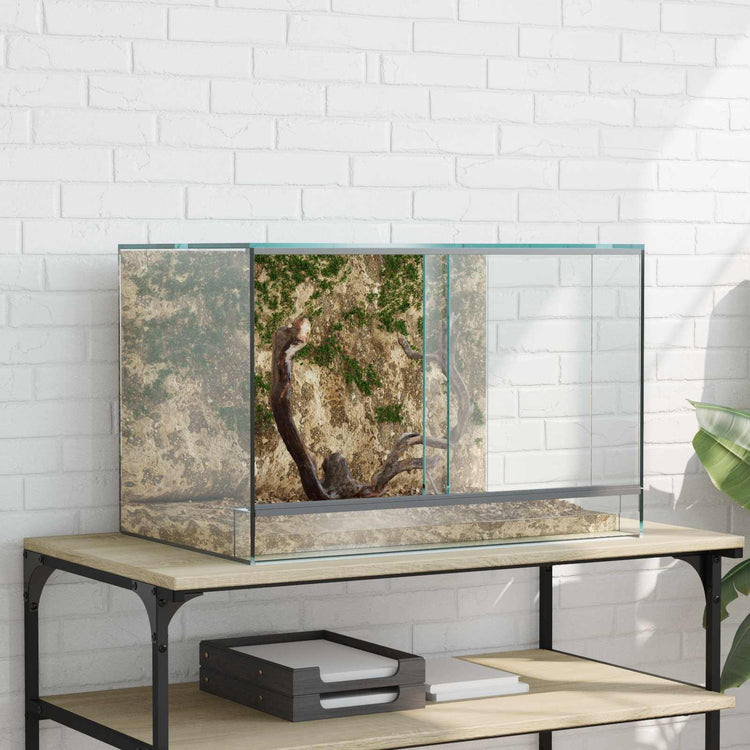 Vidaxl terrarium met opslag transparant 60 x 40 x 40 cm glas