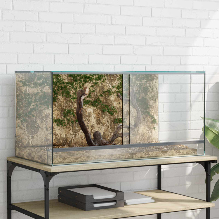 Vidaxl terrarium met opslag transparant 80 x 40 x 40 cm glas