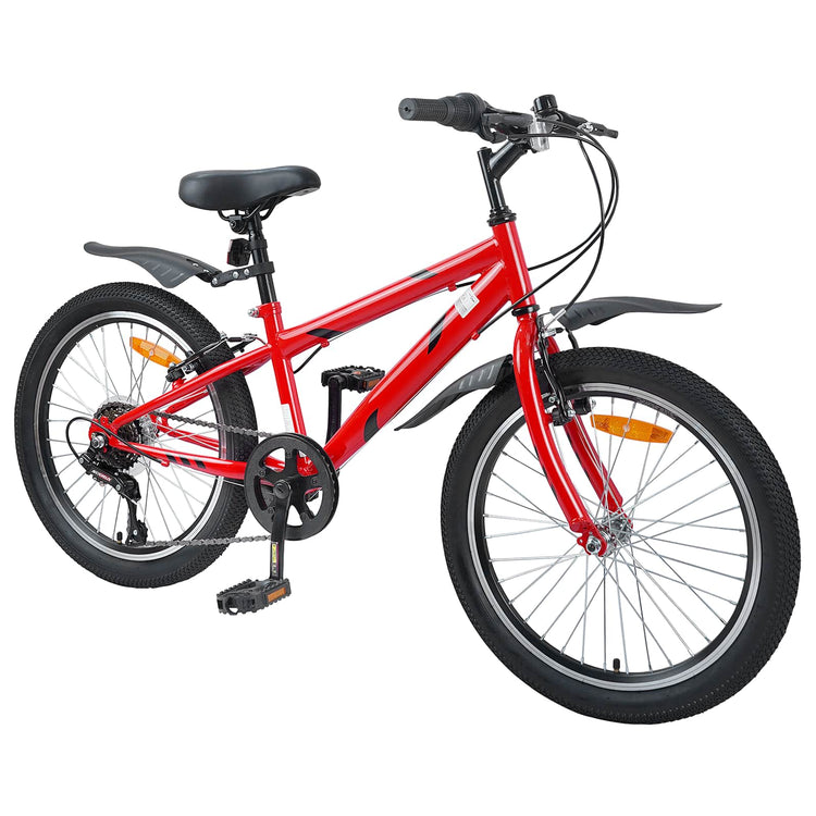 Vidaxl kinderfiets 20 inch 6-snelheid voor 6-11 jaar oud rood