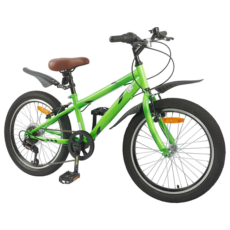 Vidaxl kinderfiets 24 inch 6-snelheid voor 8-12 jaar oud groen