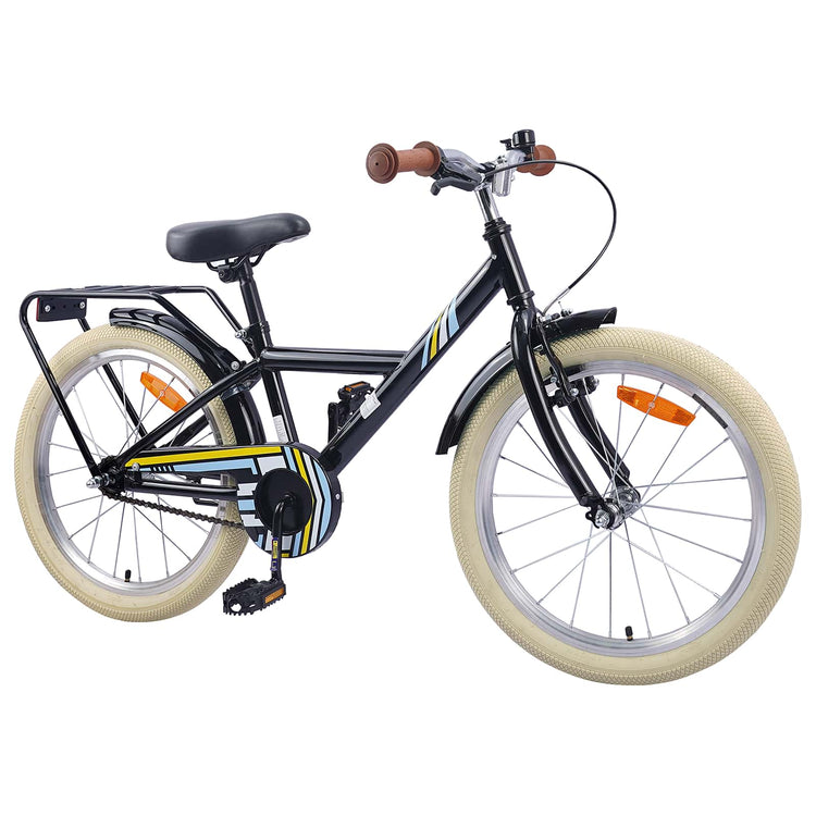 Vidaxl kinderfiets 20 inch voor 6-11 jaar oud zwart