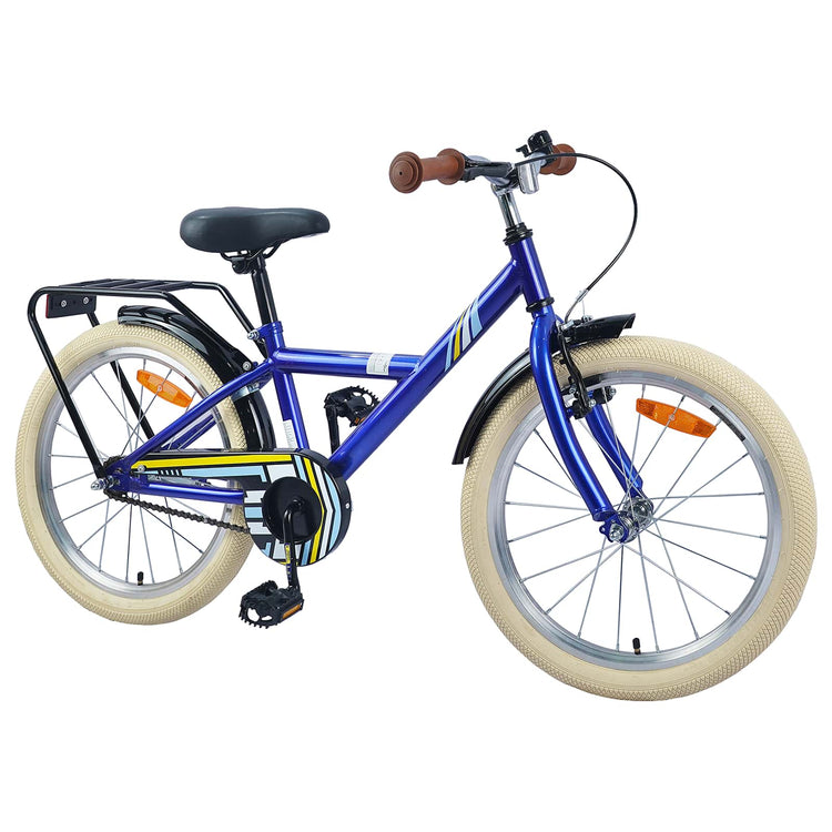 Vidaxl kinderfiets 20 inch voor 6-11 jaar oud donkerblauw