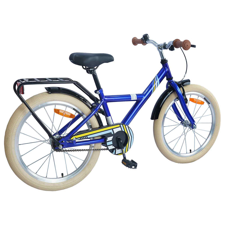 Vidaxl kinderfiets 24 inch voor 8-12 jaar oud donkerblauw