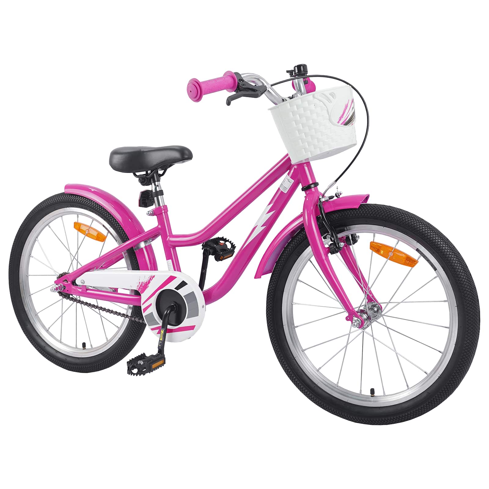 Vidaxl kinderfiets 20 inch voor 6-11 jaar oud donkerroze