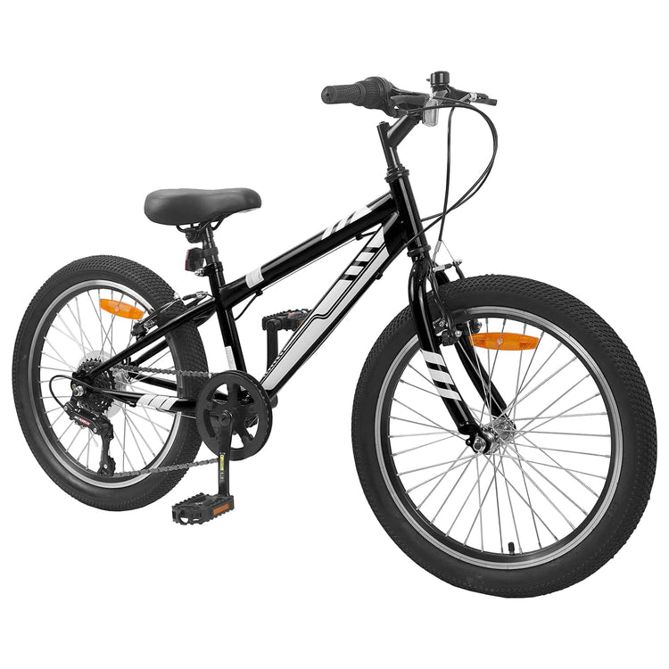 Vidaxl mountainbike 24 inch 6-speed voor 8-12 jaar oud zwart