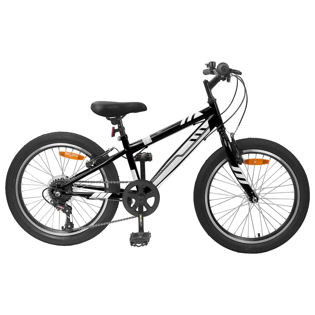 Vidaxl mountainbike 24 inch 6-speed voor 8-12 jaar oud zwart