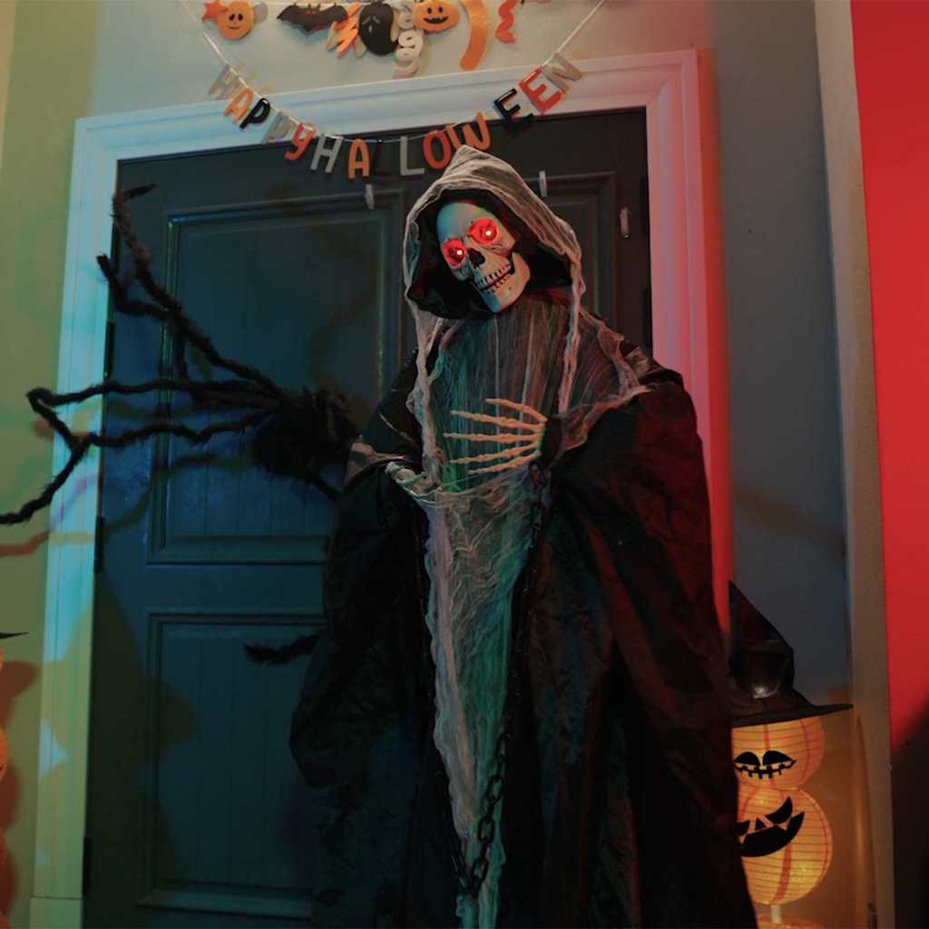 Vidaxl halloween grim reaper zwart 60 x 60 x 155 cm polyester