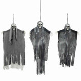 Vidaxl halloween hangende spook 3 st zwart 66 x 110 cm polyester - afbeelding 2