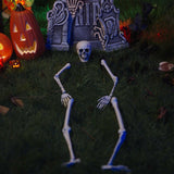 Vidaxl halloween skelet met gronds spikes wit 45,5 x 13 cm - afbeelding 3