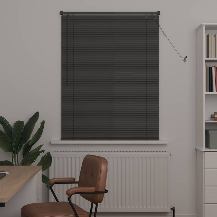 Vidaxl venetiaanse jaloezie zilvergrijs 150 x 100 cm 25 mm pvc