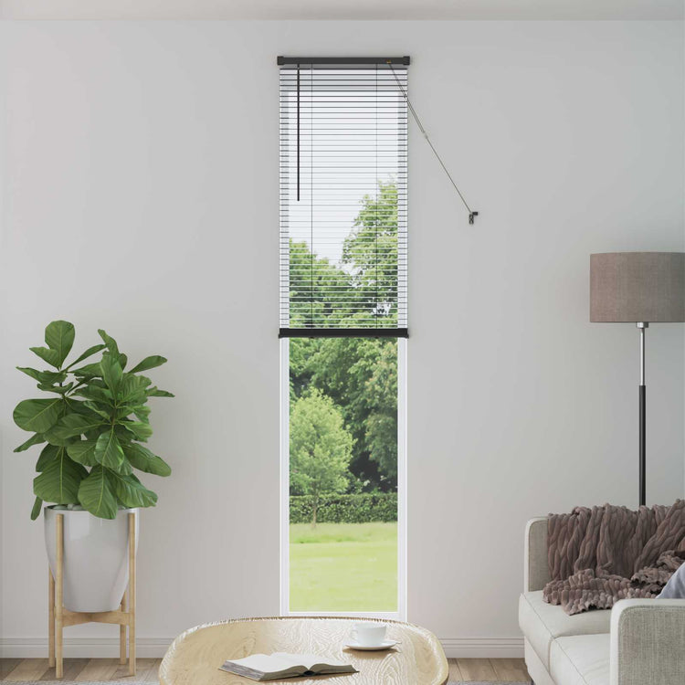 Vidaxl venetiaanse jaloezie zilvergrijs 213 x 60 cm 25 mm pvc