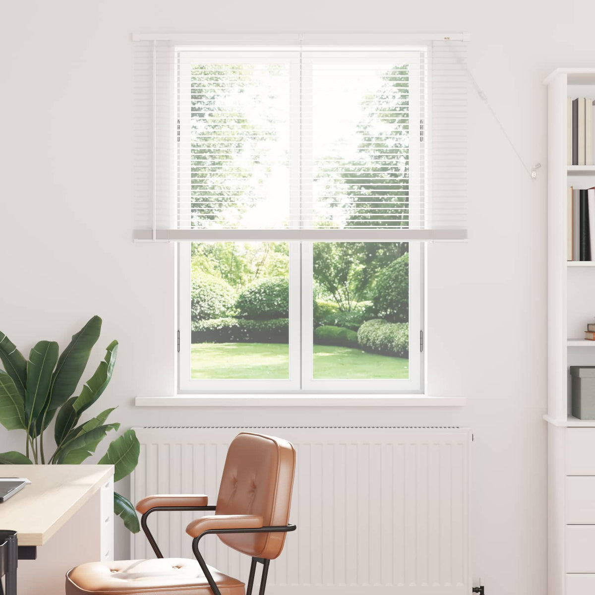 Vidaxl venetiaanse blind verstelbaar wit 150 x 110 cm pvc