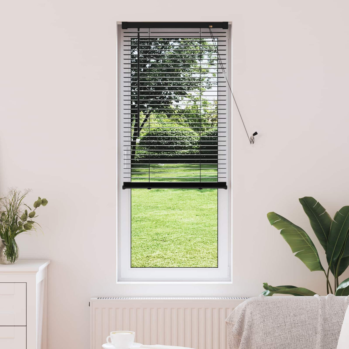 Vidaxl venetiaanse blind verstelbaar zwart 150 x 40 cm pvc