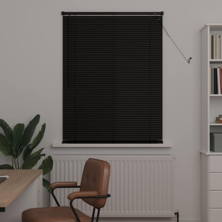 Vidaxl venetiaanse jaloezie zwart 150 x 90 cm 25 mm pvc