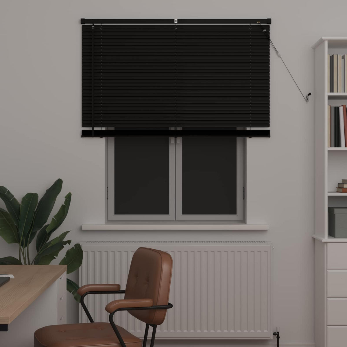 Vidaxl venetiaanse blind verstelbaar zwart 150 x 120 cm pvc