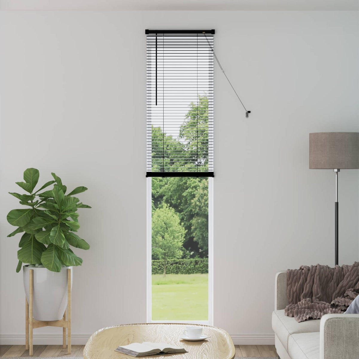 Vidaxl venetiaanse blind verstelbaar zwart 213 x 50 cm pvc