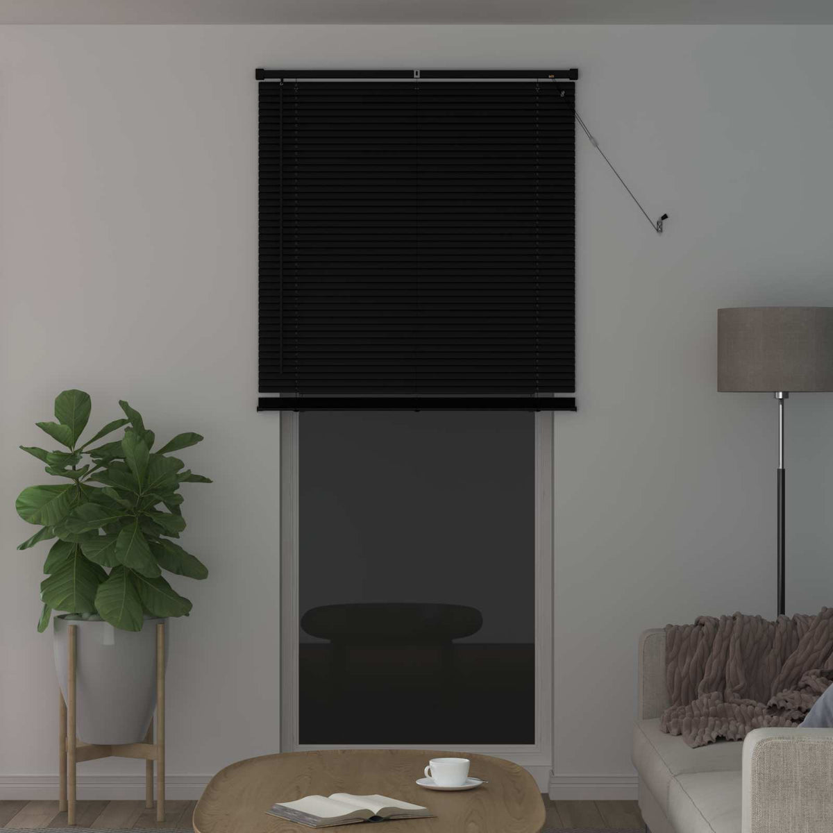 Vidaxl venetiaanse blind verstelbaar zwart 213 x 70 cm pvc