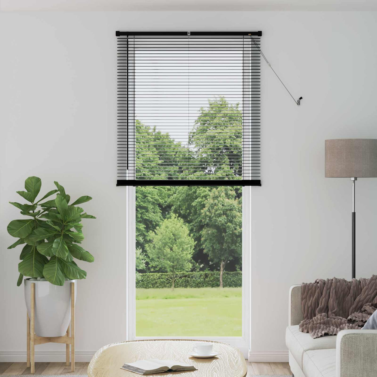 Vidaxl venetiaanse blind verstelbaar zwart 213 x 80 cm pvc