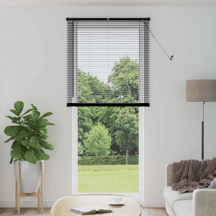Vidaxl venetiaanse blind verstelbaar zwart 213 x 90 cm pvc
