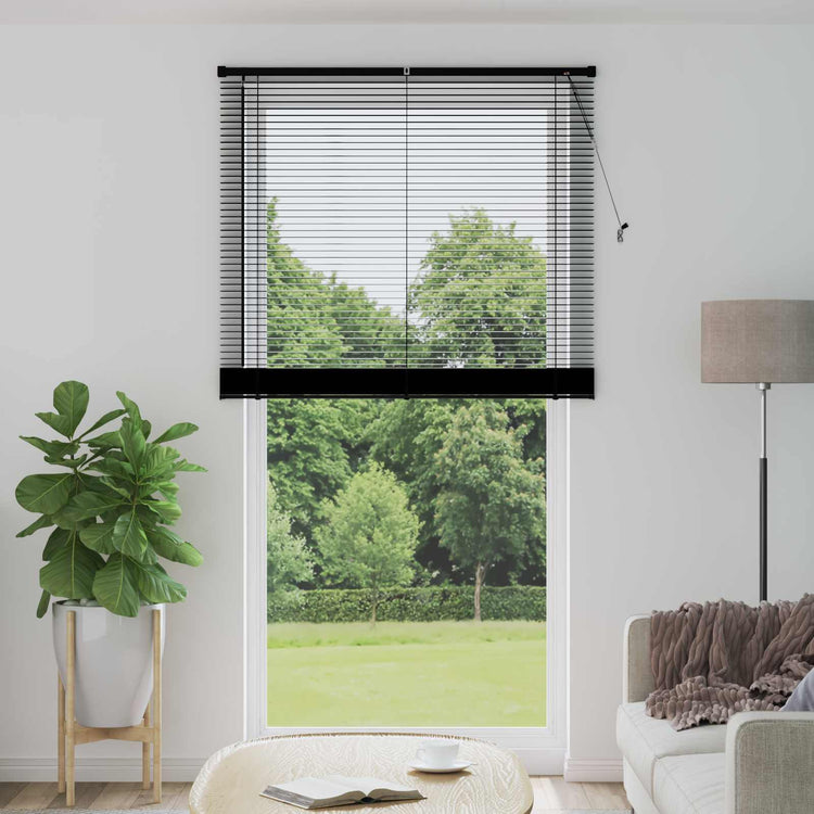 Vidaxl venetiaanse blind verstelbaar zwart 213 x 120 cm pvc