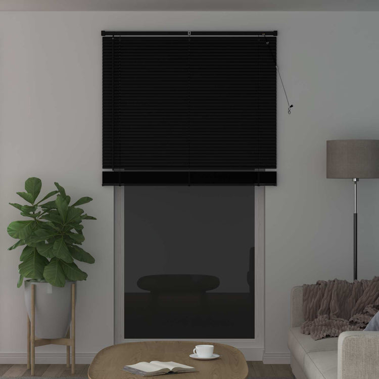 Vidaxl venetiaanse blind verstelbaar zwart 213 x 120 cm pvc