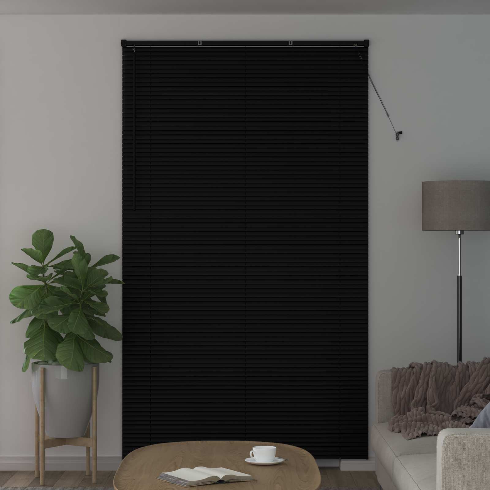 Vidaxl venetiaanse blind verstelbaar zwart 213 x 150 cm pvc